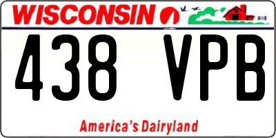 WI license plate 438VPB