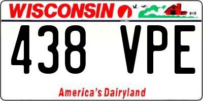 WI license plate 438VPE