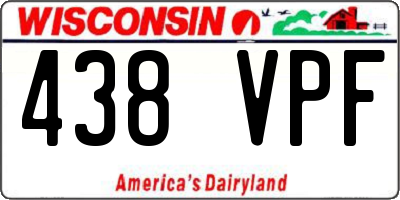 WI license plate 438VPF