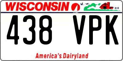 WI license plate 438VPK