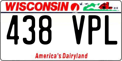 WI license plate 438VPL