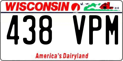 WI license plate 438VPM