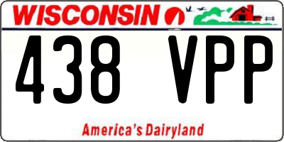 WI license plate 438VPP