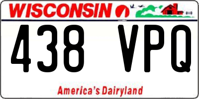 WI license plate 438VPQ