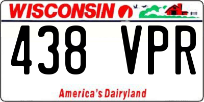WI license plate 438VPR
