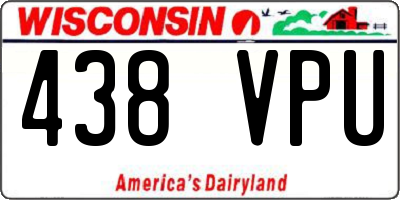 WI license plate 438VPU
