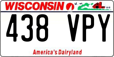 WI license plate 438VPY
