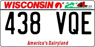 WI license plate 438VQE
