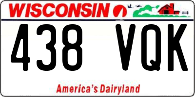 WI license plate 438VQK