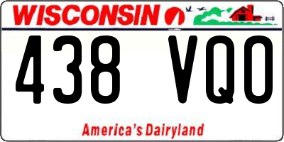 WI license plate 438VQO