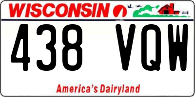 WI license plate 438VQW