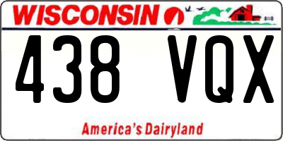 WI license plate 438VQX