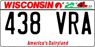 WI license plate 438VRA