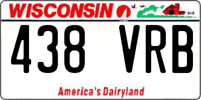 WI license plate 438VRB
