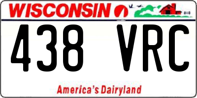 WI license plate 438VRC