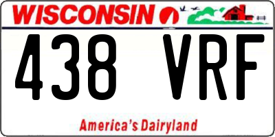 WI license plate 438VRF