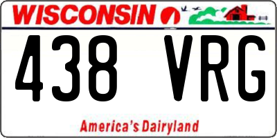 WI license plate 438VRG