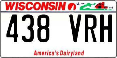 WI license plate 438VRH