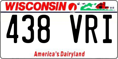 WI license plate 438VRI