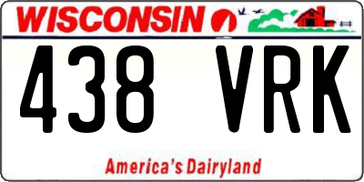WI license plate 438VRK