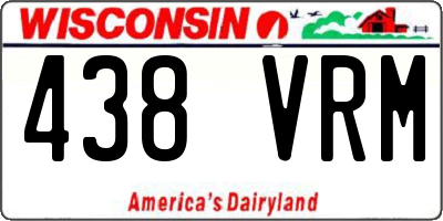 WI license plate 438VRM