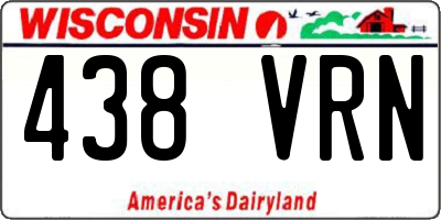 WI license plate 438VRN