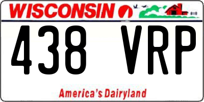 WI license plate 438VRP