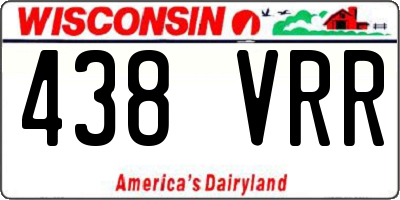 WI license plate 438VRR