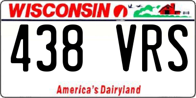 WI license plate 438VRS