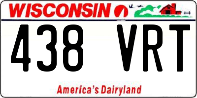 WI license plate 438VRT
