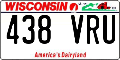 WI license plate 438VRU