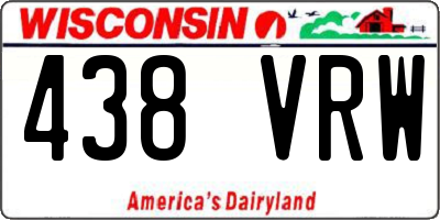 WI license plate 438VRW