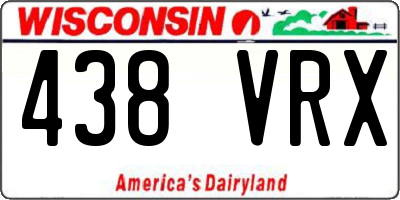 WI license plate 438VRX