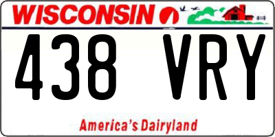 WI license plate 438VRY
