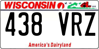 WI license plate 438VRZ