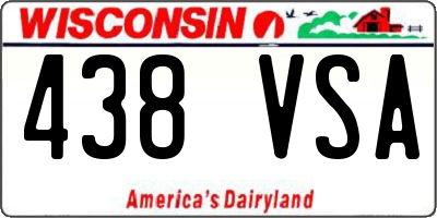 WI license plate 438VSA