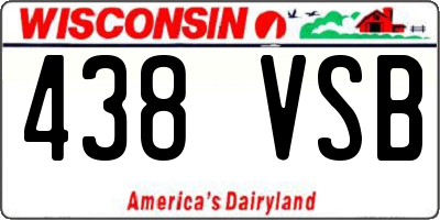 WI license plate 438VSB
