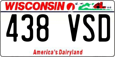 WI license plate 438VSD