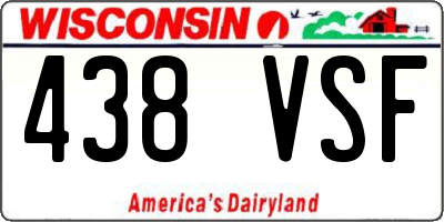 WI license plate 438VSF