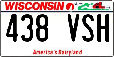 WI license plate 438VSH
