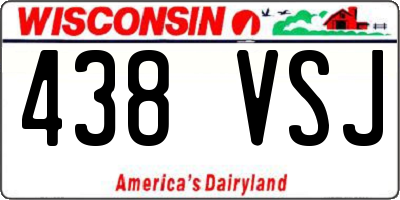 WI license plate 438VSJ