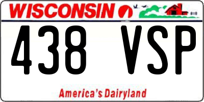WI license plate 438VSP