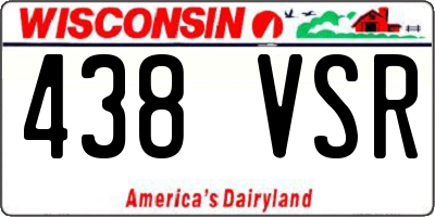 WI license plate 438VSR