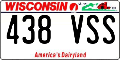 WI license plate 438VSS