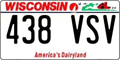 WI license plate 438VSV