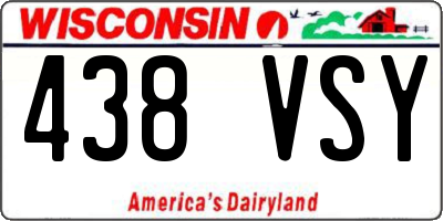WI license plate 438VSY
