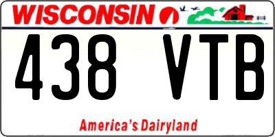 WI license plate 438VTB