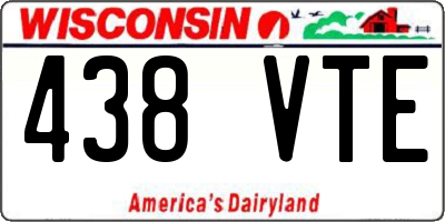 WI license plate 438VTE