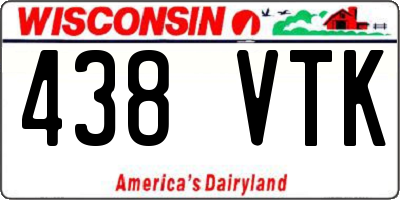 WI license plate 438VTK