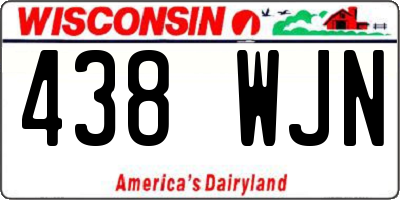 WI license plate 438WJN